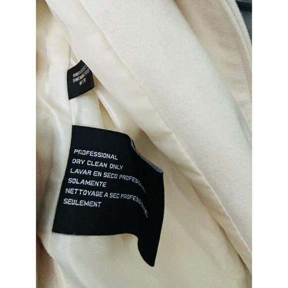 Nine West Wool Woman’s Ivory Coat Size 4 Cream Professional Dress Zip - Picture 7 of 13